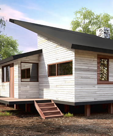Fachada Posterior vivienda campestre